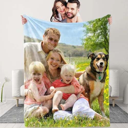 Manta personalizada para el día del padre con collage de fotos, manta personalizada con fotos para papá/abuelo/regalos de hija o hijo, manta