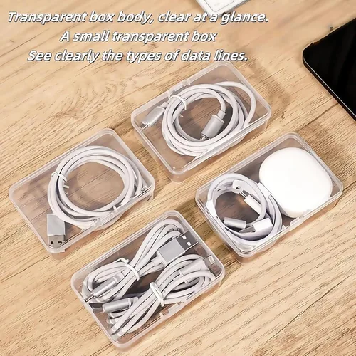 Miniatura 5 de Caja organizadora de cables de 11 cajas, organizador de cables de escritorio con interruptor, organizador de cables de alimentación para oficina