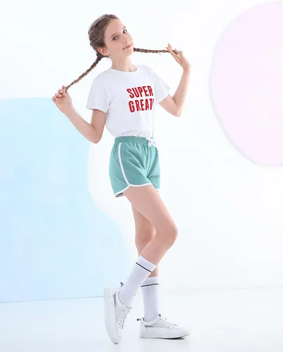 Miniatura 41 de Rolanko Pantalones cortos activos de delfín para niñas, paquete de 3 unidades, ciclismo, correr, verano, playa, atletismo, deportes, 4-14 años