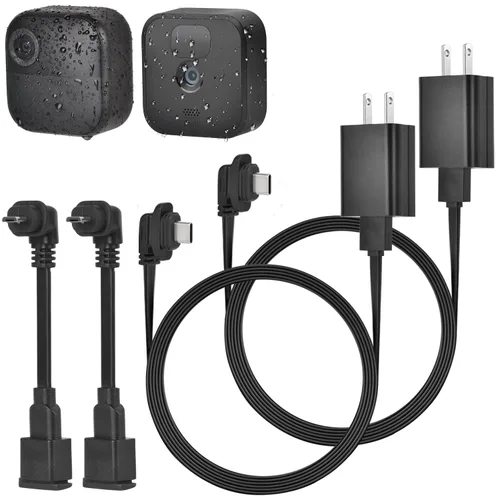 delilyn Paquete de 2 cables de alimentación y adaptador de 10 pies/3m para Blink Outdoor 4 (4.ª generación) y (3.ª generación) y Blink XT/XT2, cable