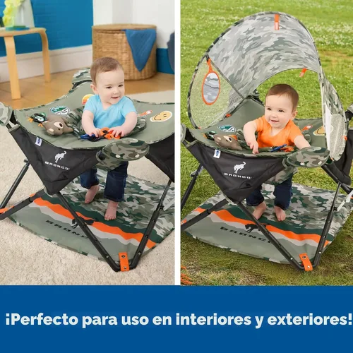 Miniatura 3 de Bright Starts Ford Bronco Pop 'N Jump - Saltador portátil para bebé, plegable, para interiores y exteriores, con actividades sensoriales, edades