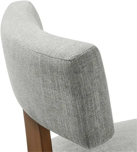 Miniatura 8 de Modway Nalani - Juego de 2 sillas de comedor sin brazos en tejido jaspeado, color marrón oscuro, sillas auxiliares contemporáneas con patas