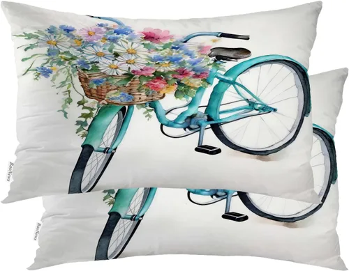Miniatura 54 de Fundas de almohada con diseño de pinos y pájaros, bayas rojas, hojas de acebo, fondo beige, funda de cojín de mezcla digital, funda de almohada