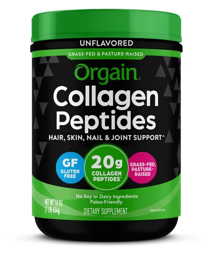 Miniatura 3 de Orgain Polvo de péptidos de colágeno hidrolizados, tapas de magnesio Life Extension, 500 mg, articulaciones, cabello, piel, soporte de uñas y salud