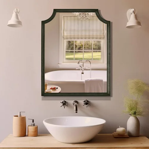 Miniatura 24 de WallBeyond Espejo de longitud completa para montar en la pared, 65 x 22 pulgadas, espejo de suelo con marco de madera rústica, espejo grande