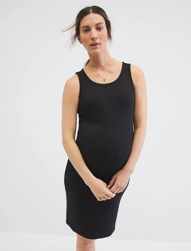Miniatura 3 de Motherhood Maternity Vestido de camiseta de maternidad con manga codada lateral para mujer