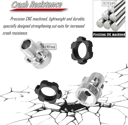 Miniatura 4 de Parte de mejoras de llave hexagonal de rueda de 0.472 in y 0.669 in para 1/10 Slash Rustler Stampede Bandit 4wd 2wd, adaptadores de cubo hexagonal