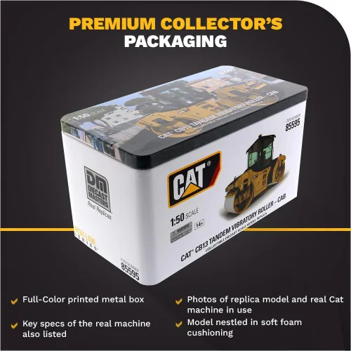 Miniatura 6 de Diecast Masters Compactador de utilidad CAT Caterpillar CB-2.7 con operador High Line Series 1/50 Diecast Model 85593