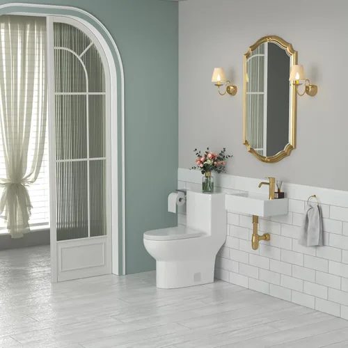 Miniatura 8 de Fregadero rectangular pequeño de 18 x 10 pulgadas, fregadero rectangular de cerámica de porcelana blanca con orificio de grifo único para colgar