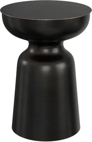 Miniatura 11 de SIMPLIHOME Toby - Mesa de metal – 17 pulgadas de ancho x 18 pulgadas de alto con tambor de hierro sólido en cobre antiguo, mesa auxiliar industrial