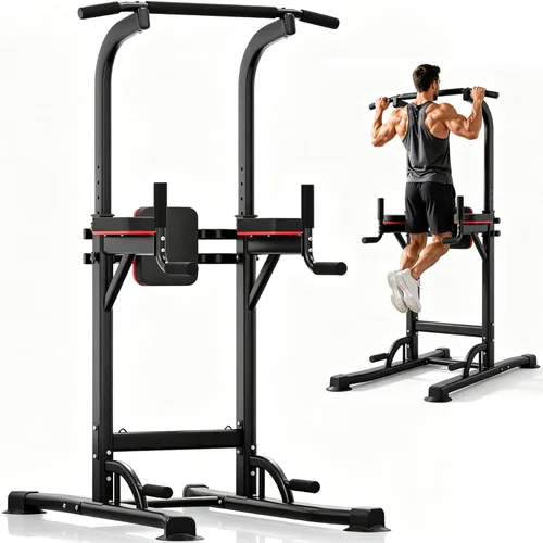 Miniatura 7 de Pull Up Bar, Multifunction Power Tower Dip Bar Station Home Gym Strength Training Workout Equipment for Pull-up Push-up Dips