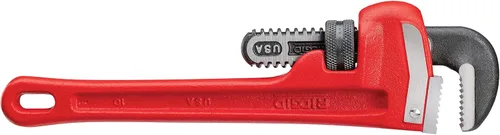 Miniatura 11 de RIDGID 31010 - Llave de tubería recta modelo 10 resistente, llave de fontanería de 10 pulgadas, color rojo, negro, 9.843 in (10 pulgadas)