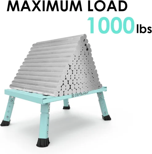 Miniatura 6 de Escalón de RV de Aluminio de Altura Ajustable, Escalón de Plataforma Plegable Estable, Soporta Hasta 1,000 libras, Pies de Goma Antideslizantes