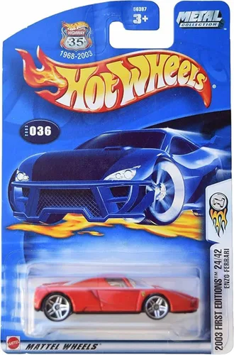 Miniatura 2 de Hot Wheels Red Enzo Ferrari Modelo de coche de metal fundido a presión a escala 1:64