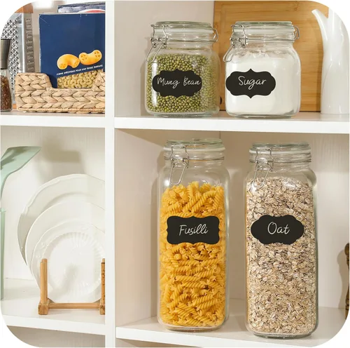 Miniatura 6 de VITEVER [Más alto] Tarros de vidrio de 92 onzas con tapa hermética, tarros grandes de vidrio para almacenamiento de alimentos, paquete de 3 tarros
