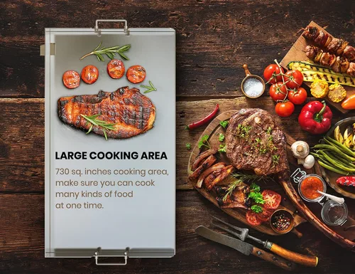 Miniatura 5 de Stanbroil Parrilla de gas de acero inoxidable de 36 pulgadas de repuesto para parrilla de gas Blackstone de 4 quemadores, parrilla superior plana