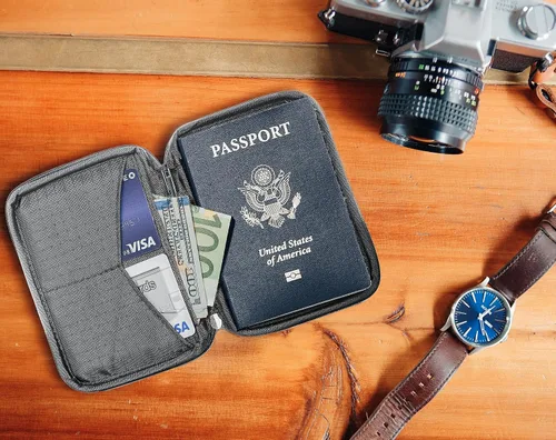 Miniatura 9 de Zero Grid Passport Wallet - Travel Document Holder wRFID Blocking