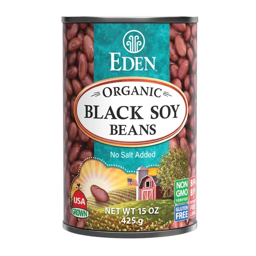 Miniatura 2 de Eden Soja negra orgánica, lata de 15 onzas (paquete de 12), proteína completa, sin sal, sin OMG, sin gluten, vegano, Kosher, cultivado en Estados