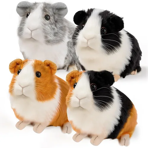 Miniatura 11 de redaica 2 piezas de animales de peluche de cobaya - 7.9 pulgadas de peluche realista, lindos juguetes de cobaya para niños, muñeco de mascota