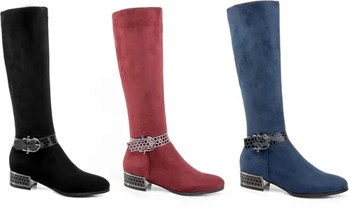 Miniatura 6 de ANN CREEK Botas 'Orizea' de gamuza sintética con tacón bajo y correas estampadas para colmena