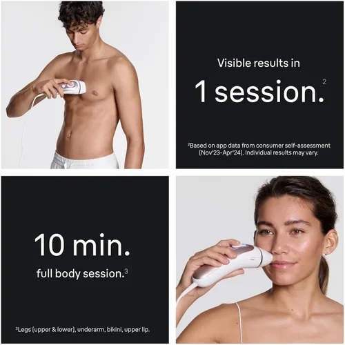 Miniatura 4 de Braun Smart IPL, Skin i·Expert Pro 7, el mejor dispositivo de depilación de VOGUE, depilación IPL para mujeres y hombres, reducción permanente
