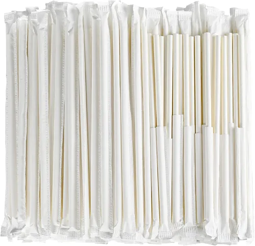 Miniatura 9 de Pajitas de papel biodegradable a granel, azul marino, 1000 unidades, 7.75 pulgadas, 0.24 pulgadas de diámetro Azul marino (Navy Blue Stripes)