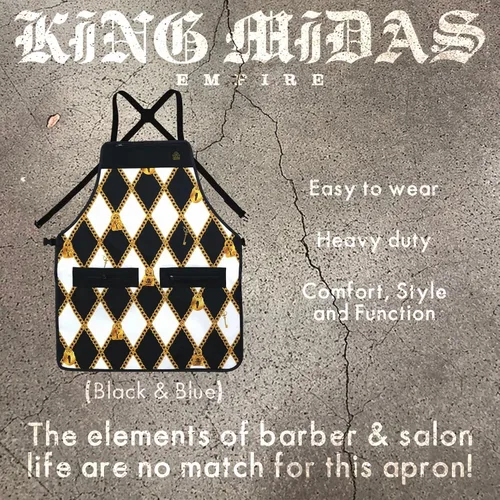 Miniatura 2 de King Midas - Delantal de salón con bolsillos, delantal ajustable para estilista para mujer, cosmetología y peluquería