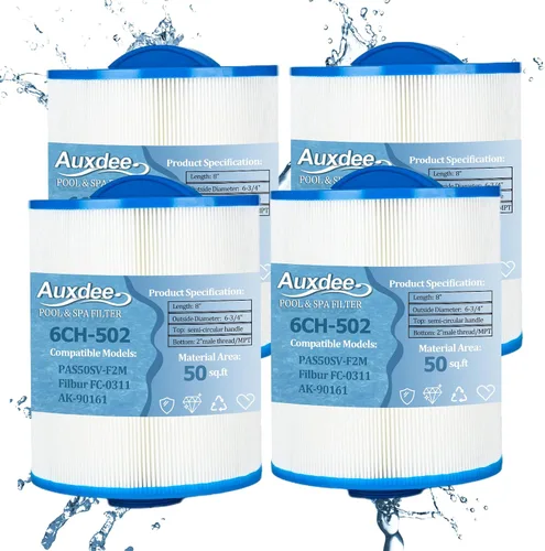 Miniatura 9 de 6CH-502 - Filtro de spa para bañera de hidromasaje, compatible con Unicel 6CH-502, Filbur FC-0311, PAS50SV-F2M, PAS502SV, PAS50, Master Deluxe