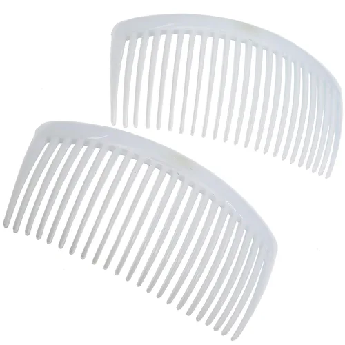Miniatura 18 de Camila Paris CP3022 - Peines laterales franceses grandes, curvados, beige con torsión francesa para el cabello, decorativas, pinzas de sujeción