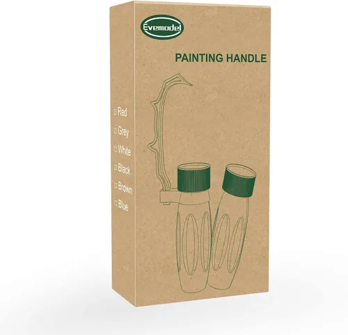 Miniatura 8 de Mango de Pintura WH01 para Miniaturas de Juego de Guerra con Bases de Modelo (Negro)