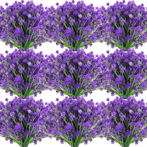 Miniatura 13 de Hoteam 40 paquetes de flores artificiales para exteriores, resistentes a los rayos UV, plantas de plástico para exteriores, primavera, verano