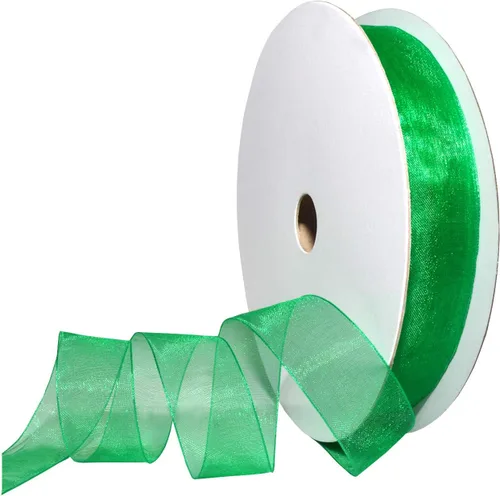 Miniatura 3 de Morex Ribbon 91803/100-609 Cinta de nailon Organdy, 5/8 pulgadas por 100 yardas, color rojo