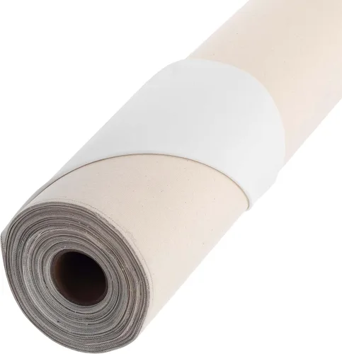 Miniatura 5 de Paramount All Media - Rollo de lienzo blanco de doble imprimación de 60 x 6 yardas, 100% algodón sin blanquear, imprimación acrílica sin ácidos