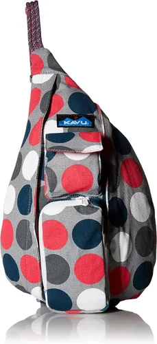KAVU - Minibolso tipo bandolera de algodón con correa de cuerda