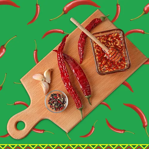 Miniatura 4 de Peryiter 4 piezas de decoración de fiesta de chile cocinero de 108 x 54 pulgadas, mantel de plástico para mesa rectangular, pimienta, suministros