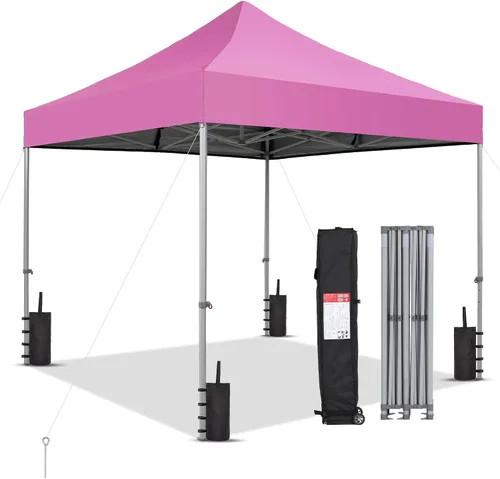 Miniatura 12 de GDY Tienda de campaña plegable Steeple de 10 x 10 pies para exteriores, kioscos plegables instantáneos portátiles comerciales, toldos de tubo