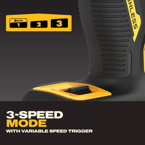 Miniatura 7 de DEWALT Atornillador de Impacto 20V MAX, Inalámbrico, 3 Velocidades, Batería y Cargador Incluidos (DCF845P1)