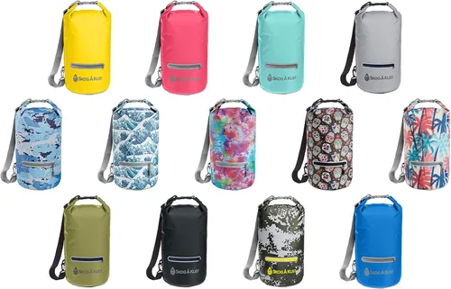 Miniatura 2 de Skog Å Kust DrySak - Bolsa impermeable con tapa enrollable para viajes y al aire libre - tamaños de 5, 10 y 20 litros Digicamo