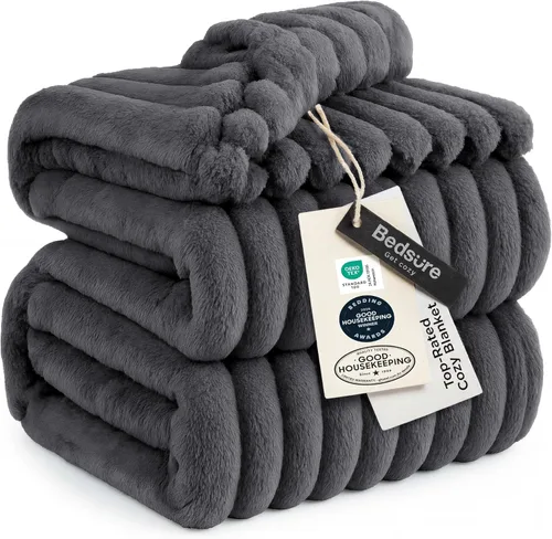 Miniatura 42 de Bedsure GentleSoft - Manta de forro polar azul para sofá, mantas suaves y acogedoras para mujer, lindas mantas pequeñas para niñas, azul claro, 108
