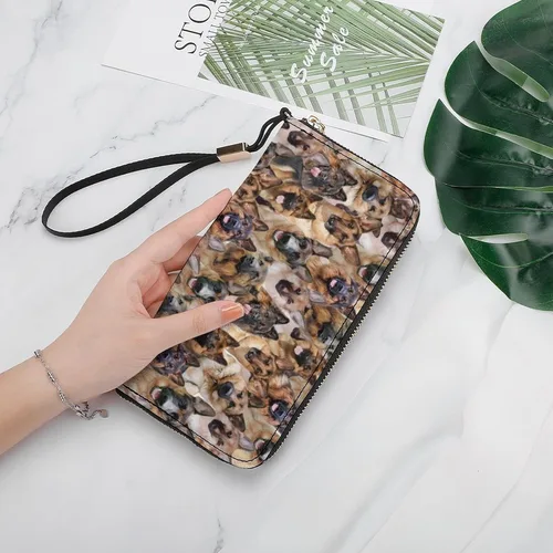 Miniatura 4 de Linda cartera con patrón de perro Goldendoodle para mujeres y hombres, regalos de caniche dorado, regalos para perros y madres, regalos para perros