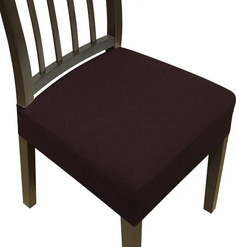 Miniatura 20 de Juego de 4 fundas elásticas para sillas de comedor, fundas para sillas de comedor, fundas para sillas de cocina, fundas de asiento extraíbles y Beige