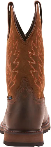 Miniatura 7 de ARIAT Botas de trabajo para hombre Groundbreaker con punta cuadrada ancha e impermeable con punta de acero Marrón oscuro