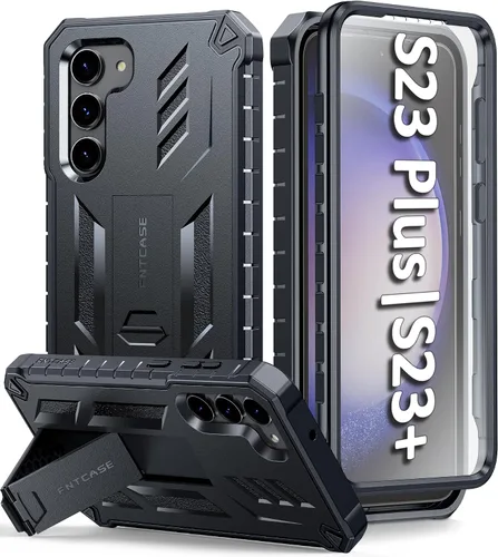 Miniatura 9 de FNTCASE Funda para Samsung Galaxy S23-Plus: Funda protectora resistente a prueba de golpes con funda de clip para cinturón y soporte Funda de Negro
