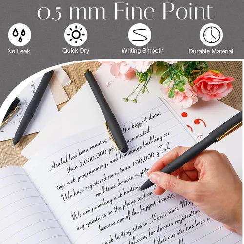 Miniatura 4 de Teling Paquete de 100 bolígrafos de tinta de gel a granel de 0.020 in de punta gruesa para oficina, escuela, escritura, toma de notas, bocetos