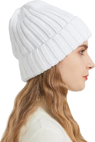 Miniatura 6 de NPQQUAN Gorro de punto de invierno cálido para mujer y hombre
