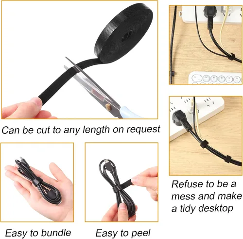 Miniatura 4 de CroBlissful El kit organizador de 16 piezas incluye clips de alambre de retención, organizador de cables, funda organizadora de cables
