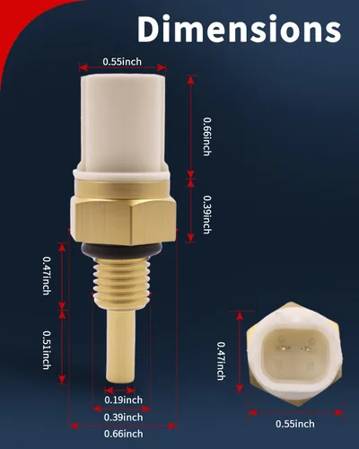 Miniatura 6 de VEHICODE Sensor de temperatura del refrigerante del motor, sensor de temperatura del agua ECT compatible con Honda Civic Accord CRV Element Pilot