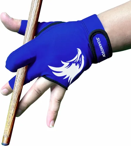 Guante de piscina para mano izquierda, 3 dedos para diestros, guantes de billar transpirables, de secado rápido, guantes duraderos para taco de