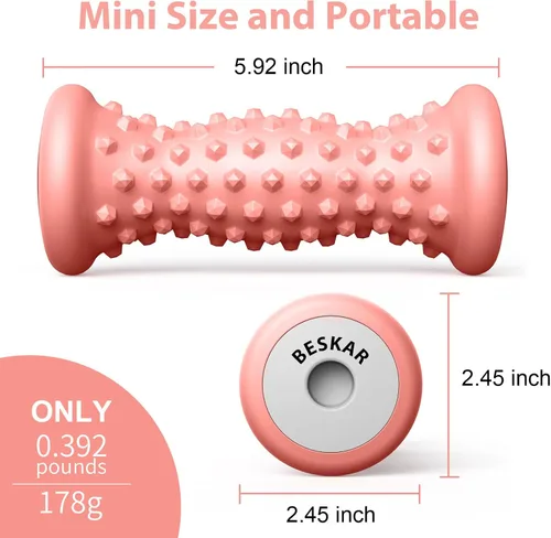 Miniatura 4 de BESKAR Rodillo de masaje para pies para alivio de fascitis plantar, herramienta portátil de reflexología, rodillos de masaje de punto de presión