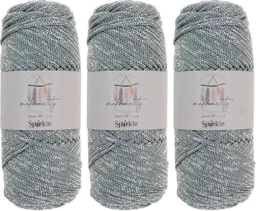 Miniatura 31 de Makromecity, Cordón de macramé de poliéster de 2 mm x 38 m (125 yardas) 2 mm de polipropileno, cordón de macramé para crochet, bolsas de macramé